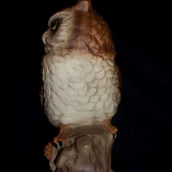 Great Horned Owl Statue Vintage UCGC Ceramic Rare T11 - Picture 2 of 7